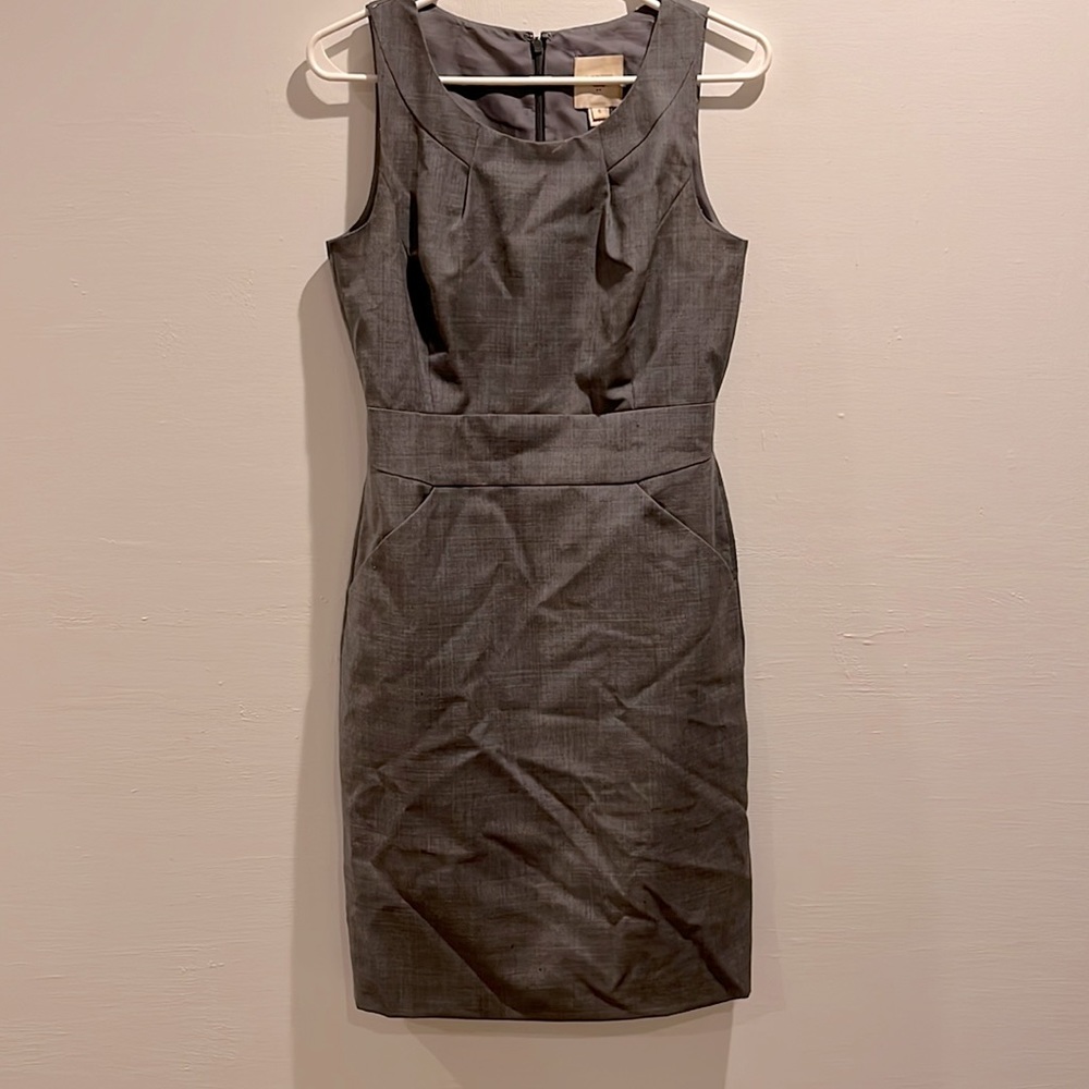 J. Crew wool pocket dress in grey